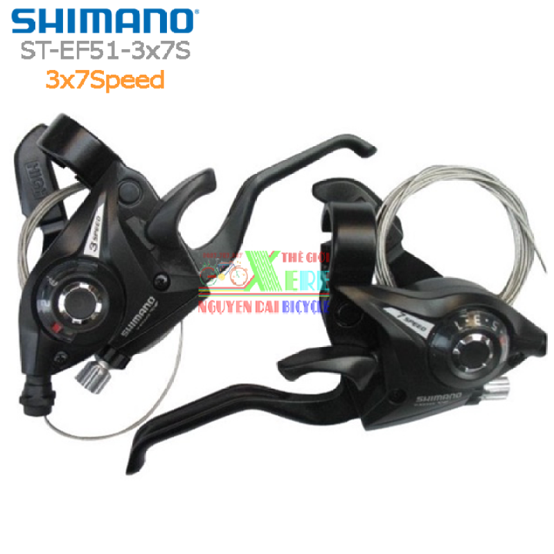 Bộ tay đề bấm xả Shimano ST-EF51-3x7Speed