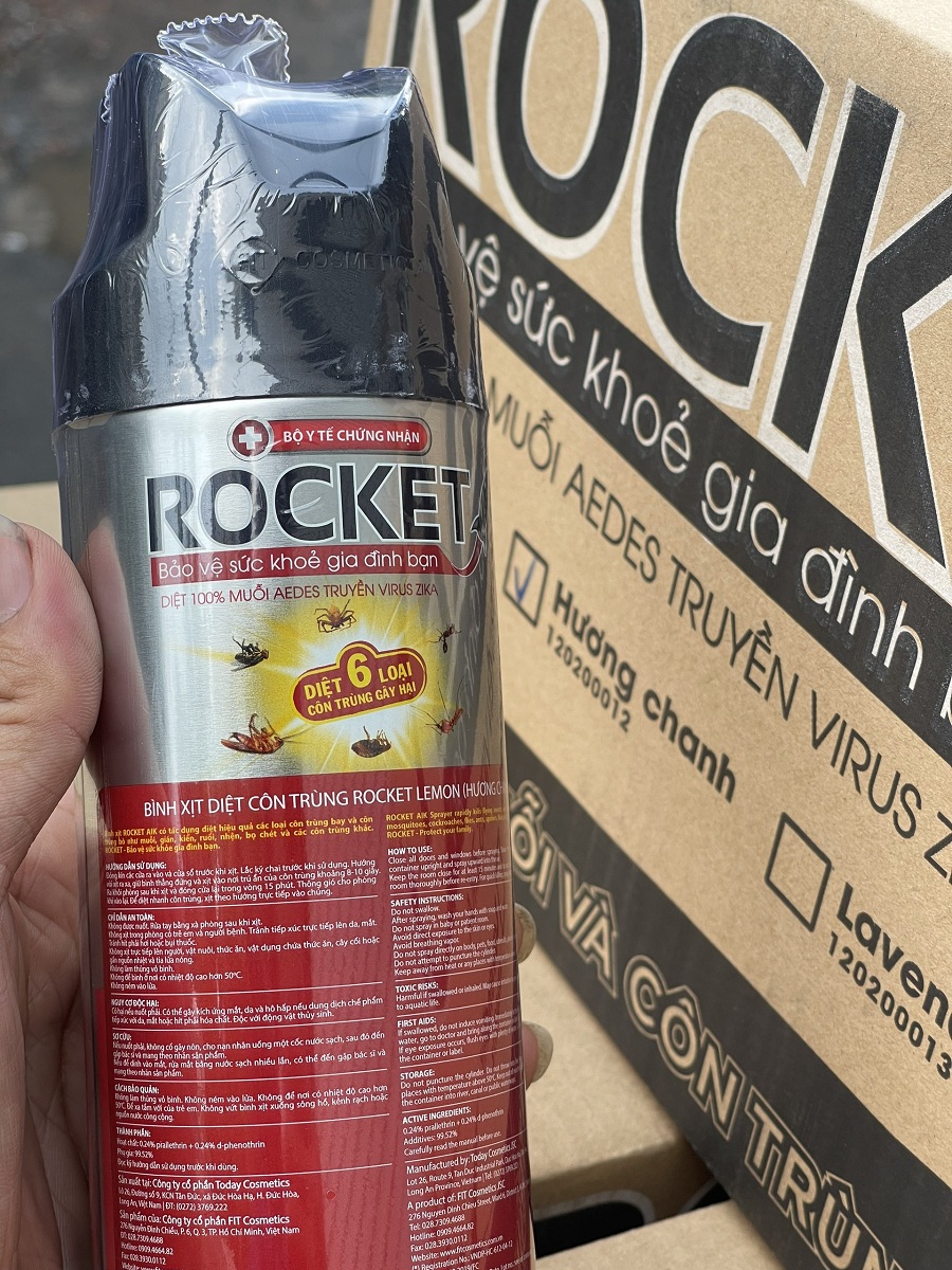 Bình xịt muỗi và côn trùng ROCKET 300ml