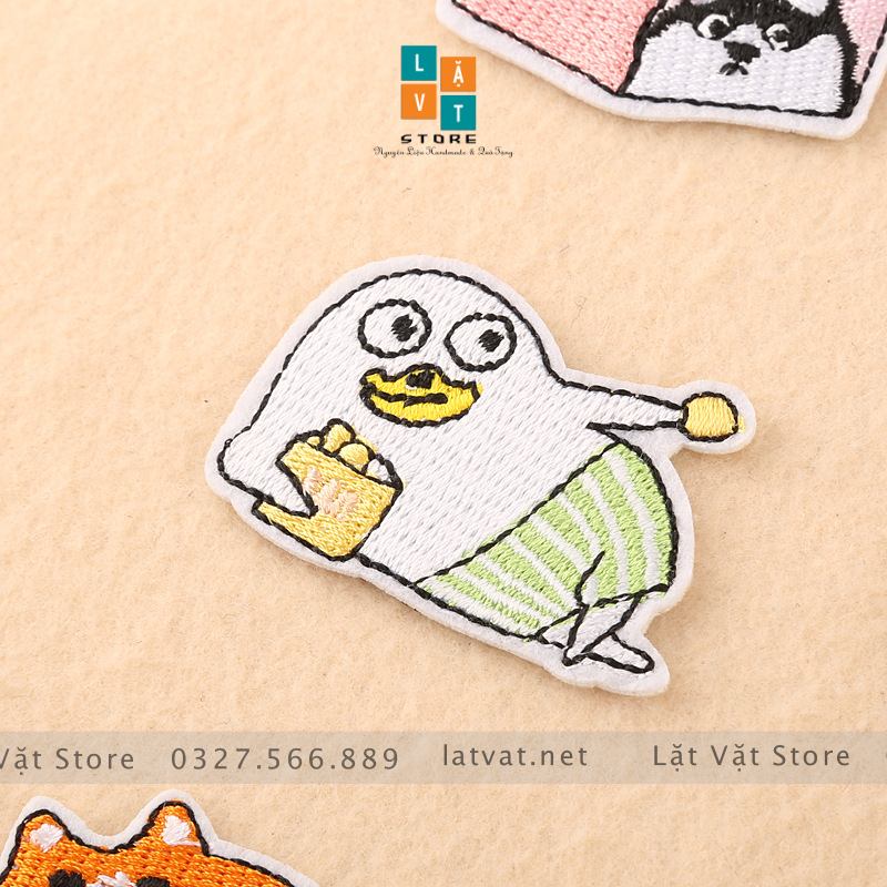 [HCM]Sticker Logo Patch Ủi Quần Áo Troll cực đẹp