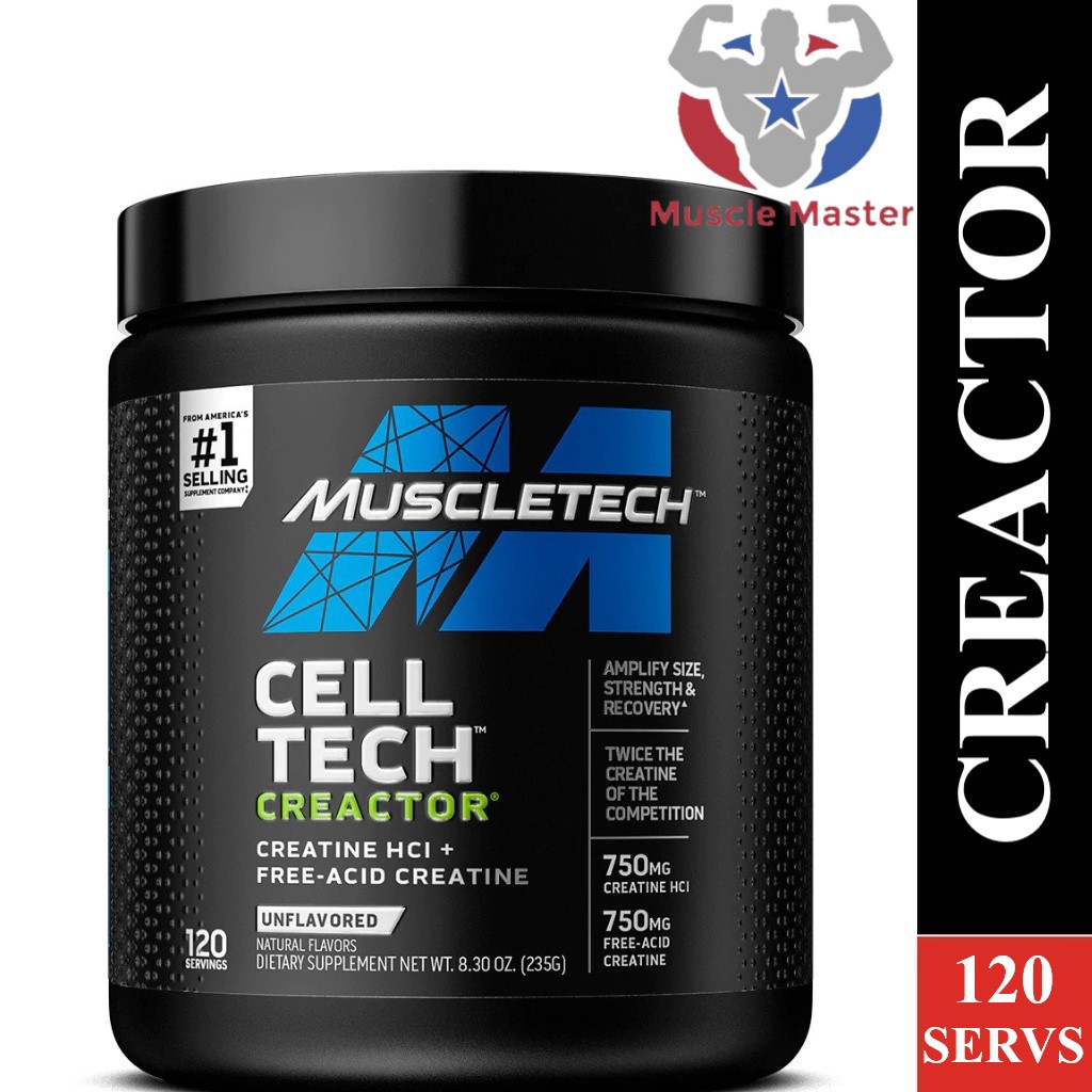 Thực Phẩm Bổ Sung Creatine Tăng Sức Mạnh MuscleTech Creactor 120 Lần Dùng