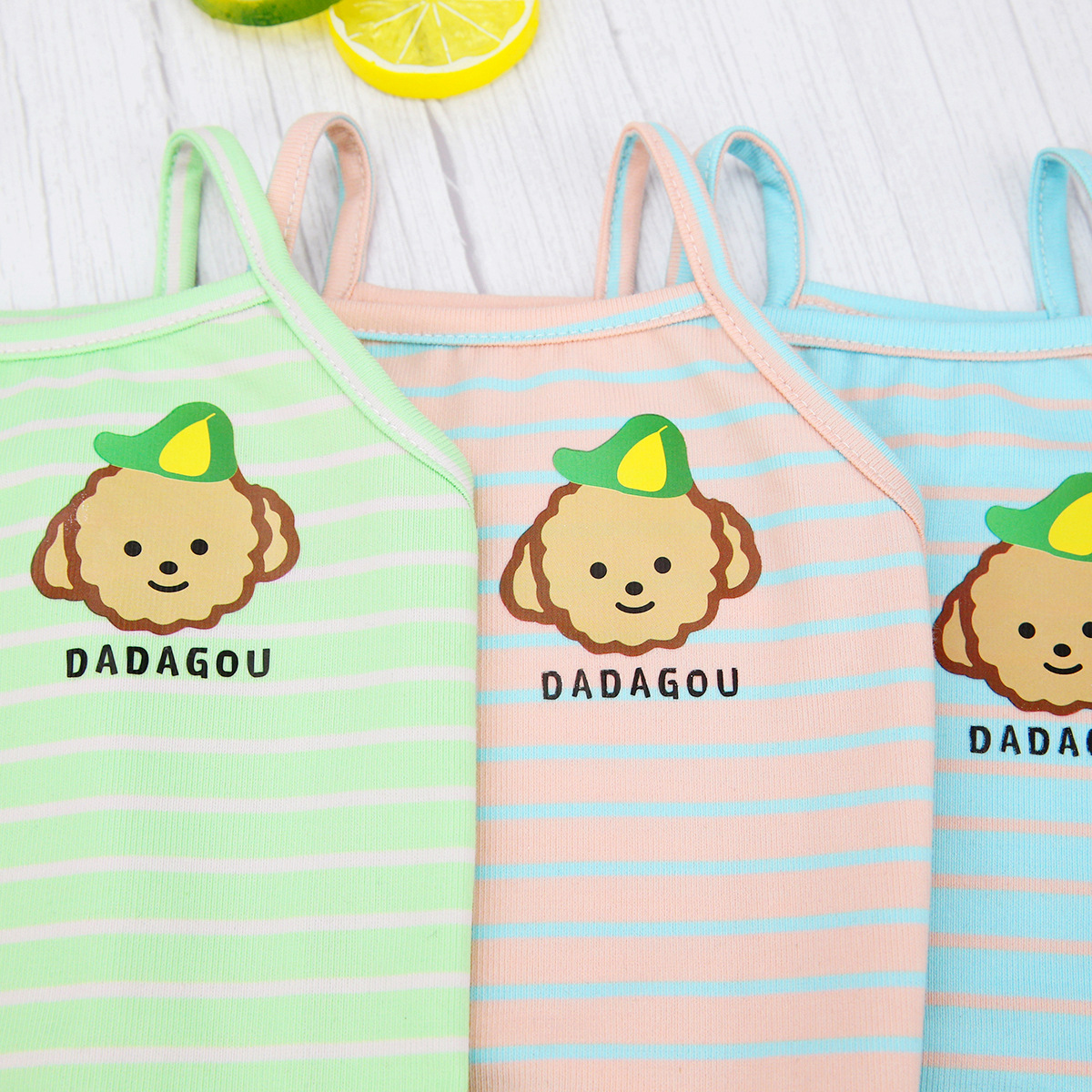 áo 2 dây DADAGOU sọc ngang cho chó mèo - T3 PETS SHOP