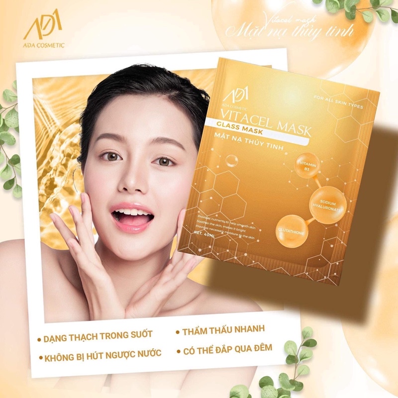 Mặt Nạ Thuỷ Tinh Dạng Thạch Trong Suốt ( 6 miếng ) ADA Group