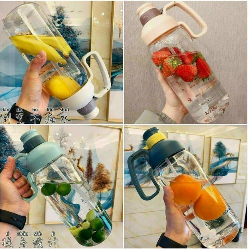 Bình nước, bình đựng nước tập gym 1800ml cao cấp