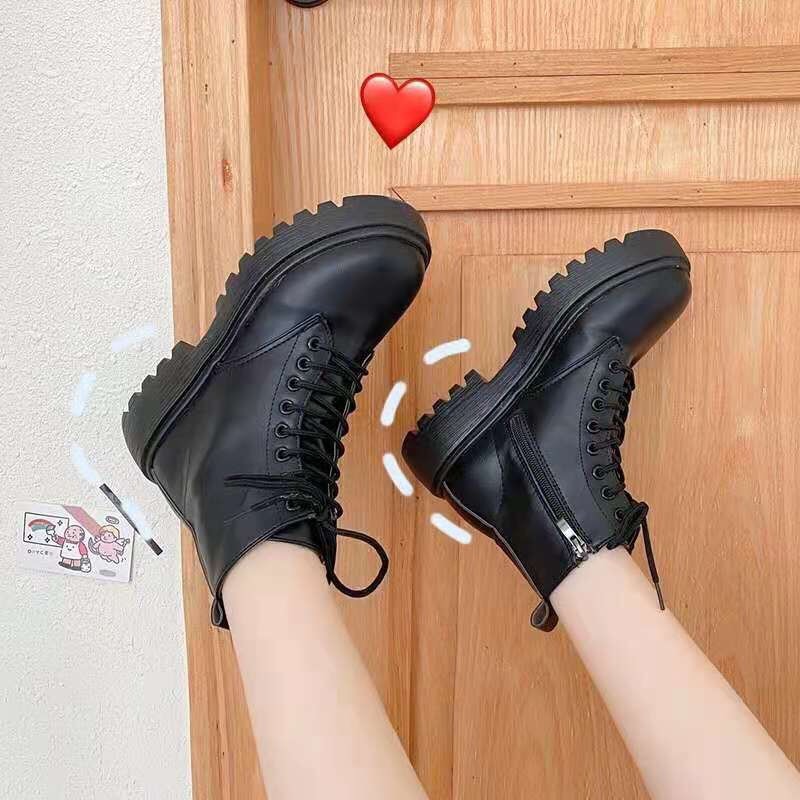 (VIDEO THẬT) Giày Boot nữ  cổ cao chất da Hàn quốc siêu xinh