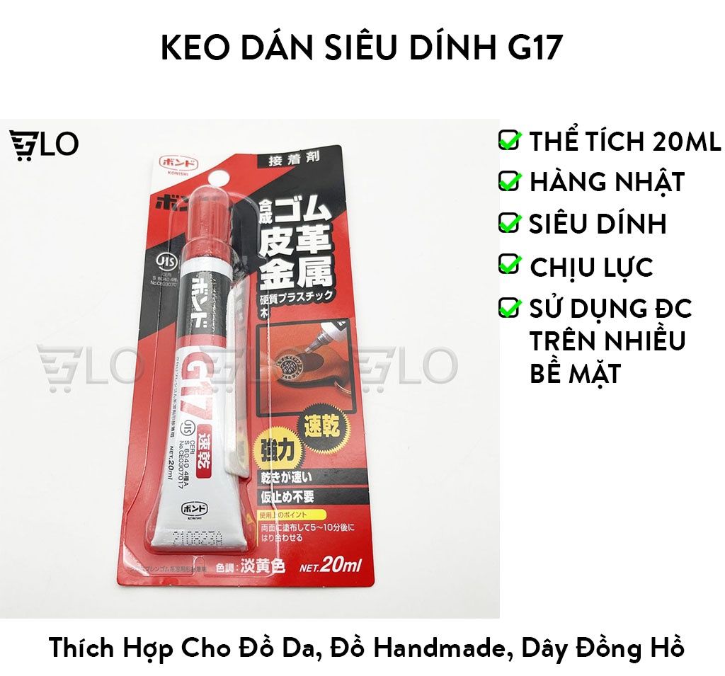 Keo dán siêu dính g17 20ml dán nhựa, gỗ, cao su....