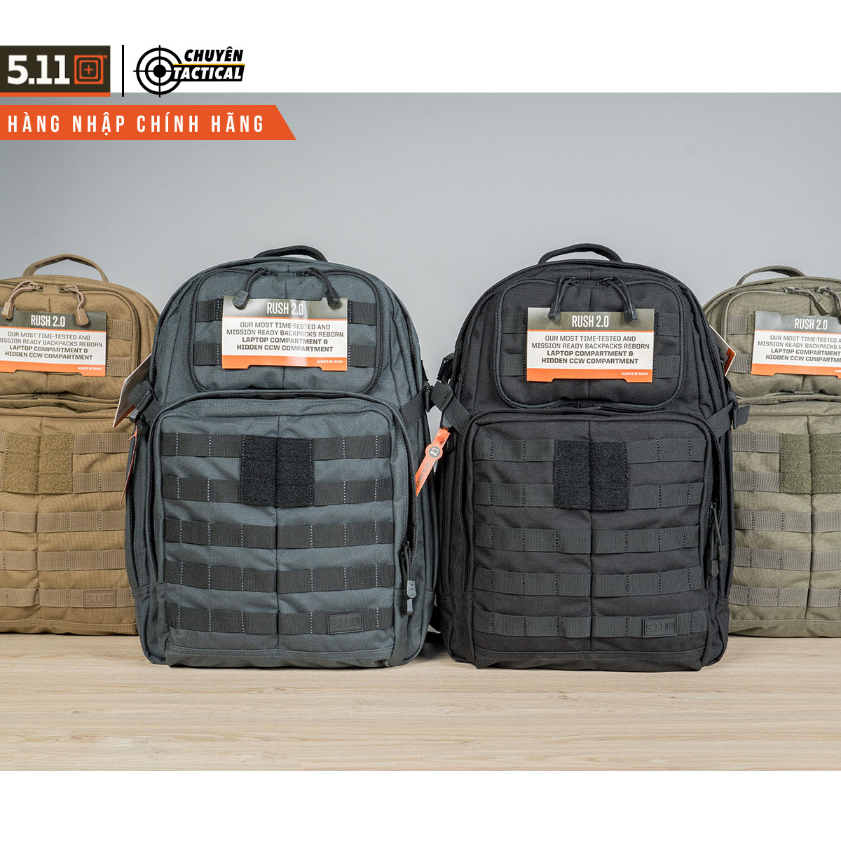 [HCM]Balo Chiến Thuật 5.11 Tactical Rush 24 2.0