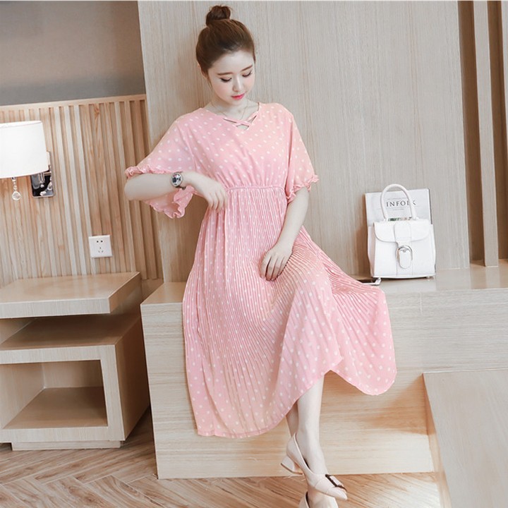 [HCM]ĐẦM BẦU  VÁY BẦU CÔNG SỞ CHẤM  BI