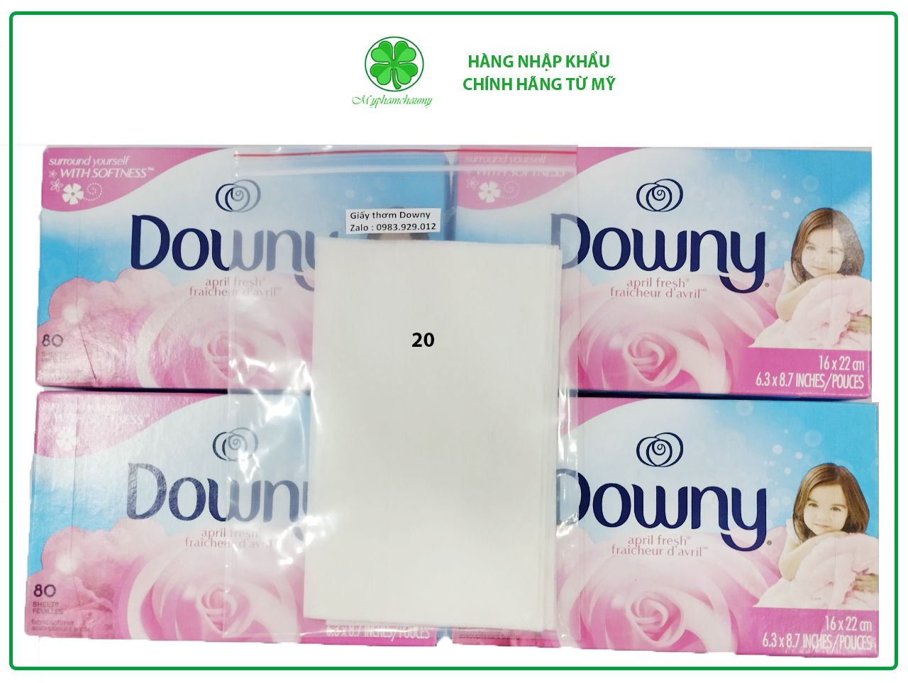 [Tách lẻ] Giấy thơm quần áo Downy April Fresh Mỹ