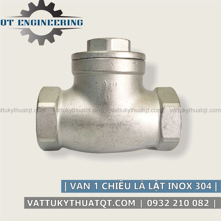Van 1 Chiều Lá Lật Inox 304 (Nối Ren) - DN32,DN42,DN50 - VATTUKYTHUATQT.COM