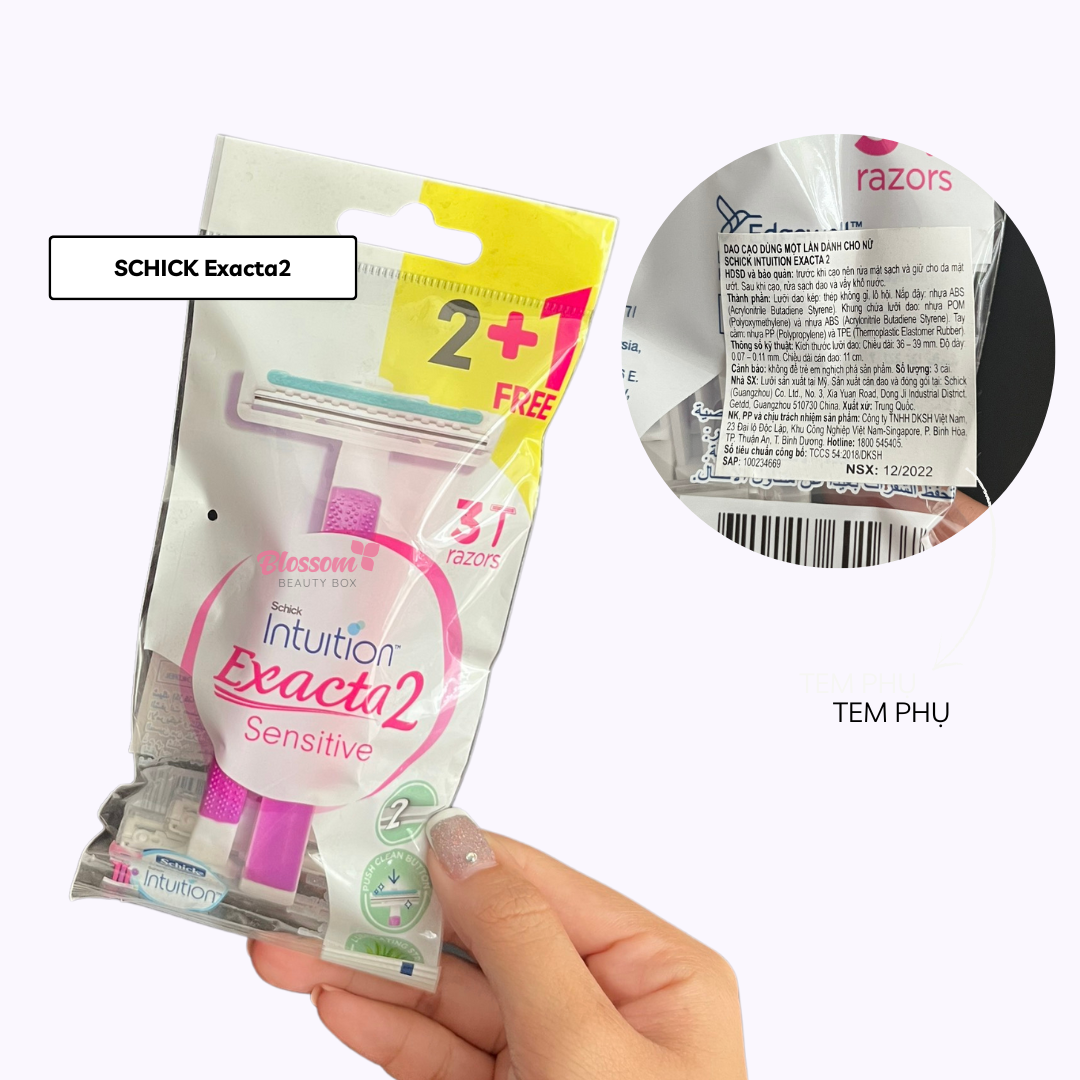 Dao Cạo Thay Lưỡi Dành Cho Nữ SCHICK Silk Effects 2S (Vỉ 1 Cán Và 2 Lưỡi)