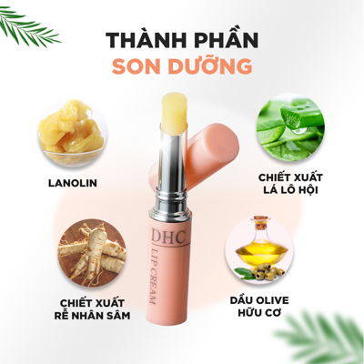 (Nhập khẩu Nhật Bản chính hãng - Date 2026-2027) Son dưỡng DHC Lip Cream 1.5g