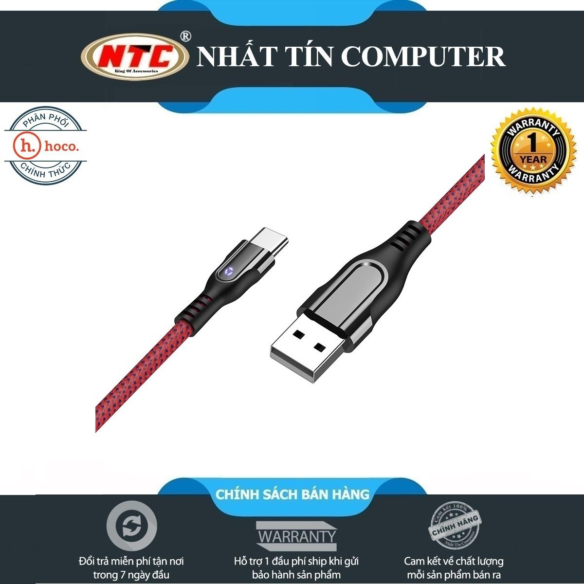 Cáp sạc nhanh và truyền dữ liệu cổng Type-C Hoco U54 2.4A dài 1.2A - Hãng phân phối chính thức