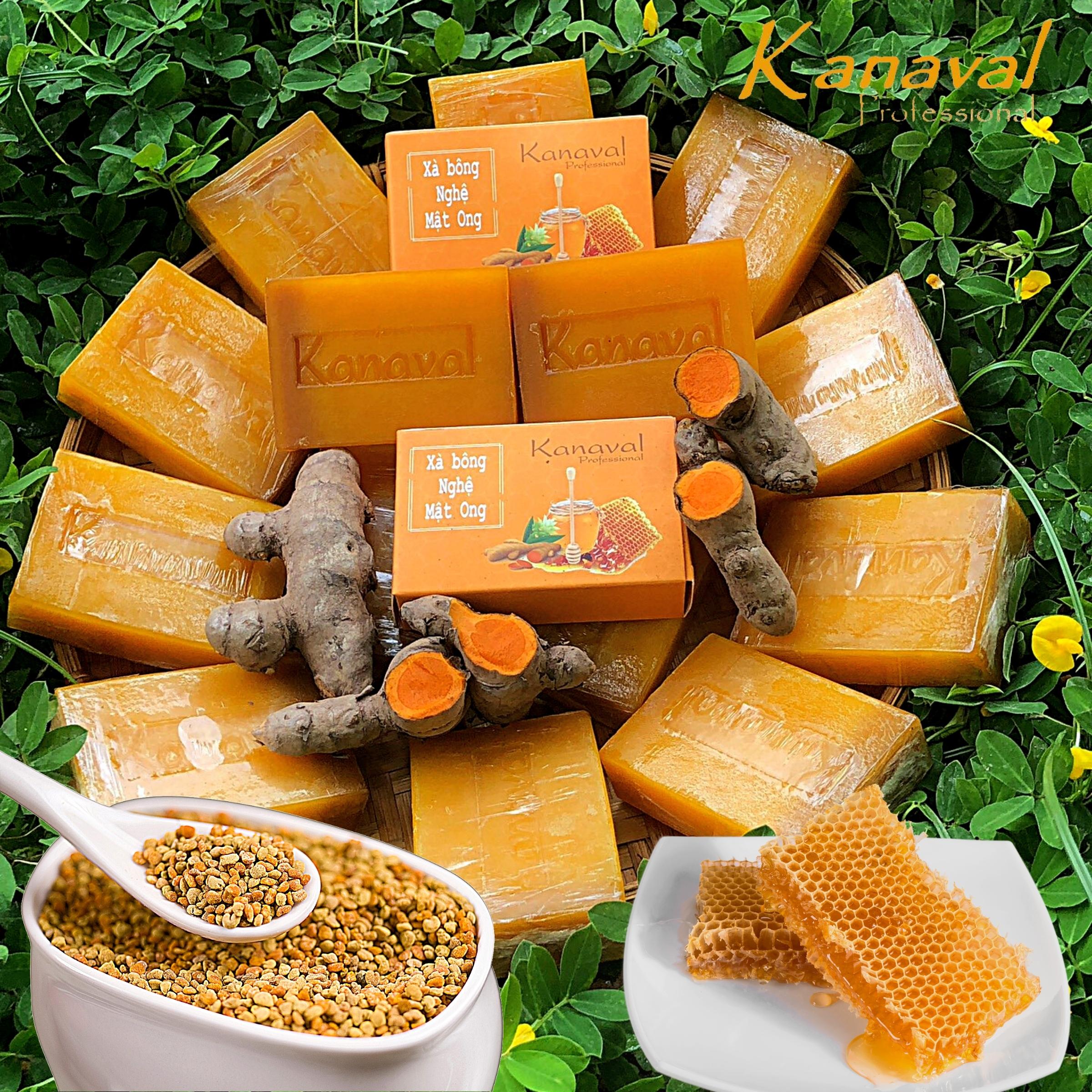 Xà Bông Thảo Dược Mướp Đắng, Nghệ Mật Ong Kanaval 100g - Xà Bông Handmade Làm Sạch Da, Giảm Mụn Lưng, Trắng Da Mờ Thâm, Hạn Chế Để Lại Sẹo, Giúp Da Mịn Màng Hơn, Vụn Xà Bông Random