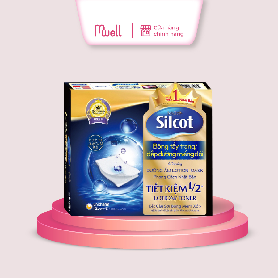 Bông Tẩy Trang Silcot Đắp Dưỡng Miếng Đôi 40 miếng/hộp