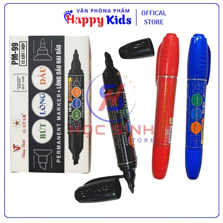 Bút Lông Dầu 2 Đầu PM99 G-Star ( Xanh, Đỏ, Đen )