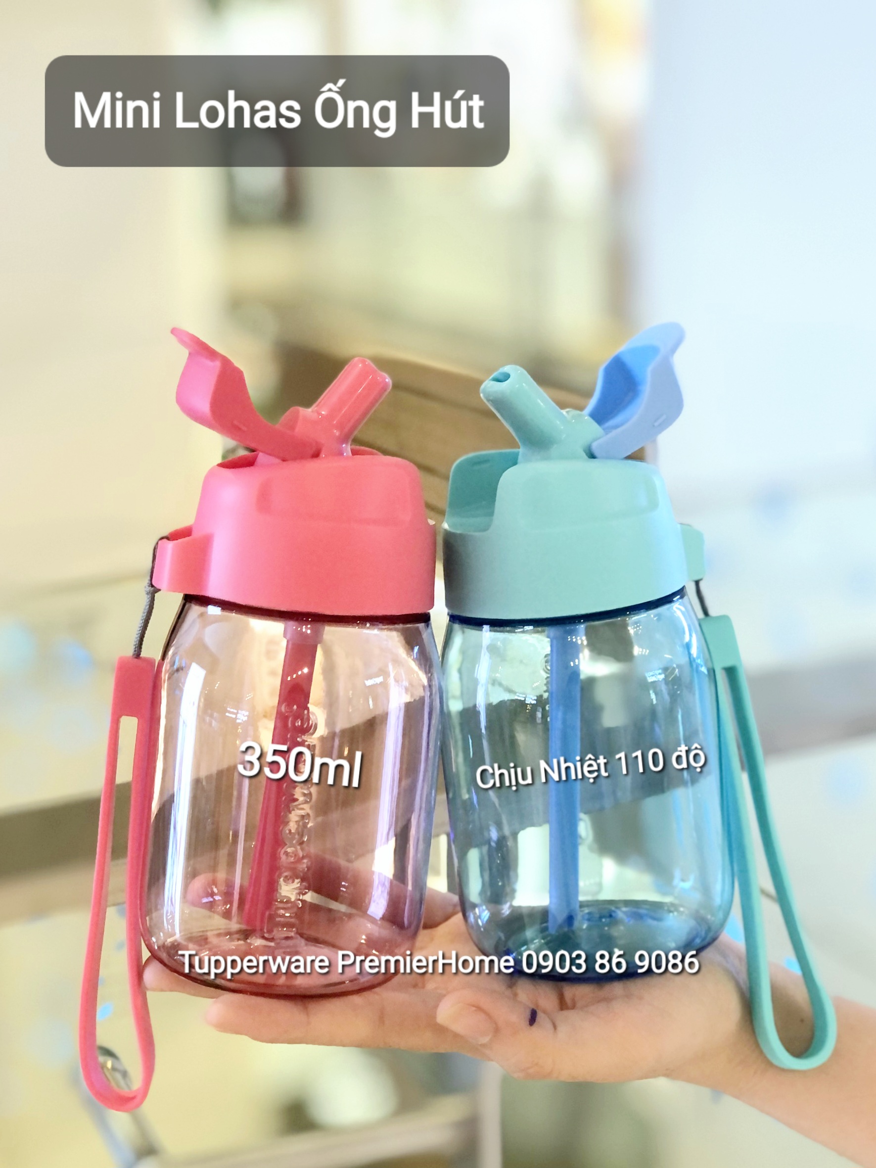 1 Bình Nước Tupperware Mini Lohas with Straw 350ML/ giá 1 bình