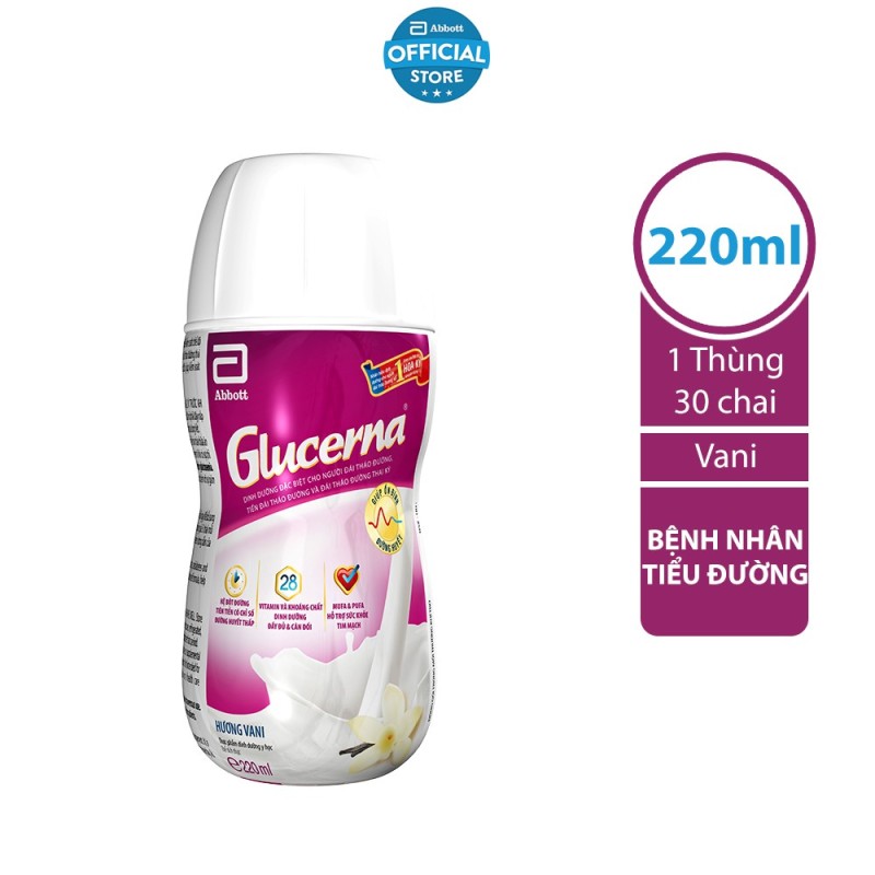 Lốc 6 chai sữa pha sẳn Glucerna 237ml cho người tiểu đường