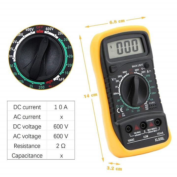 Xl830L Multimeter with Battery