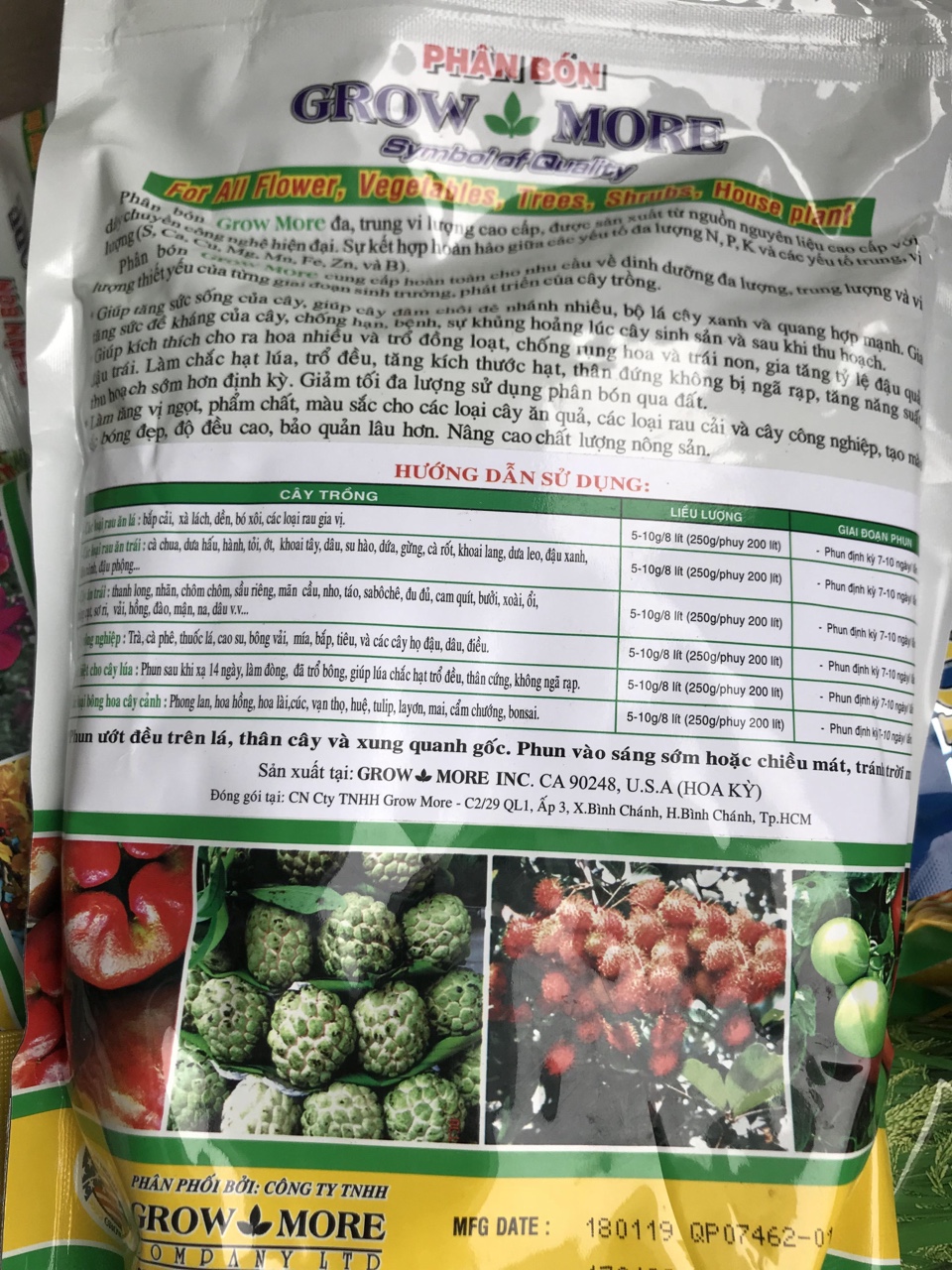 Phân bón npk growmore 30-10-10+te 20-20-20+te. 15-30-15+te gói 1kg bán theo phân loại