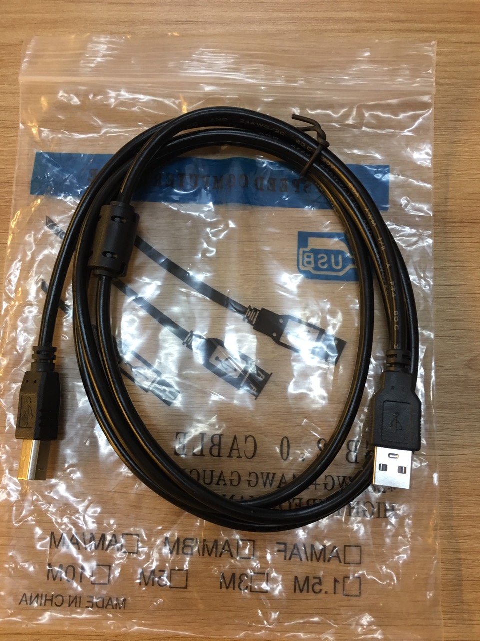 Dây máy in USB 1.5m có chống nhiễu (loại tốt)