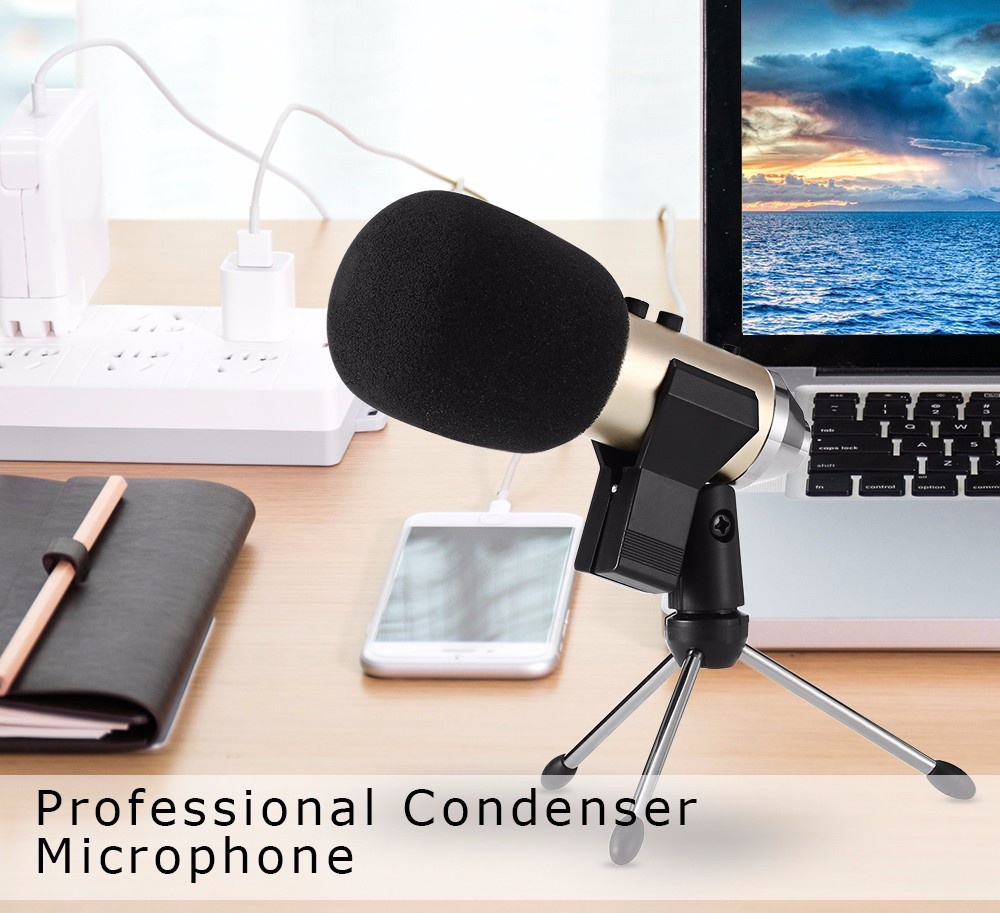 Micro Karaoke không cần cài đặt F500USB Sử dụng cổng USB 2.0 - Microphone Plug and Play