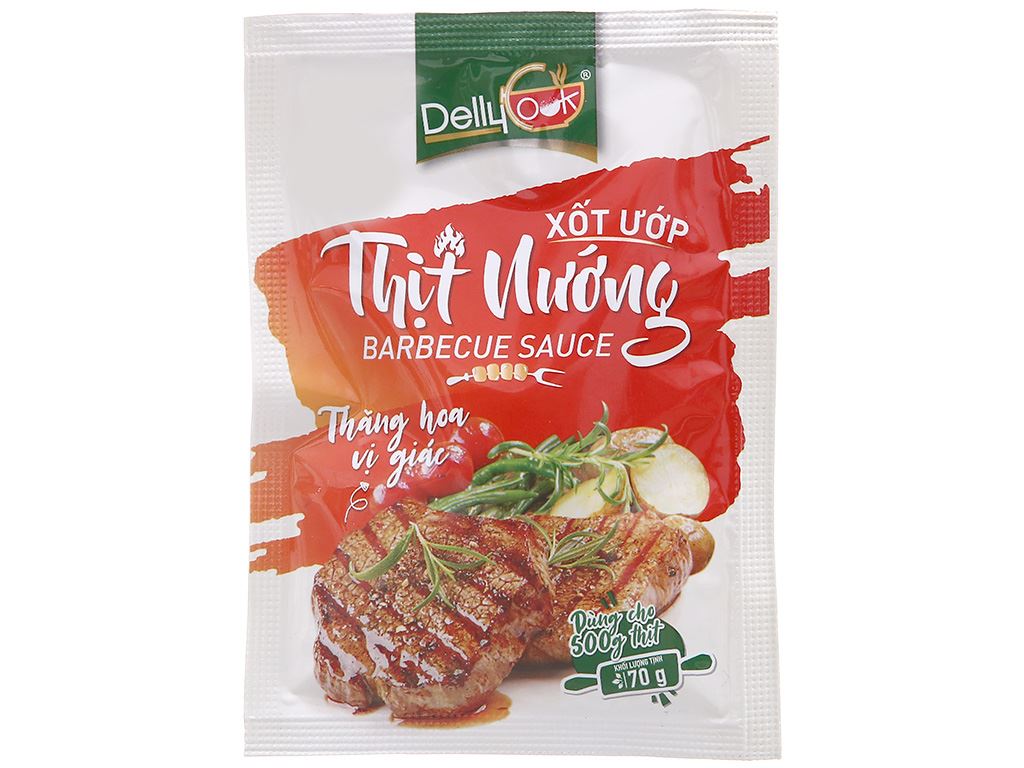 [Delly Cook] Xốt ướp thịt nướng gói 70gr