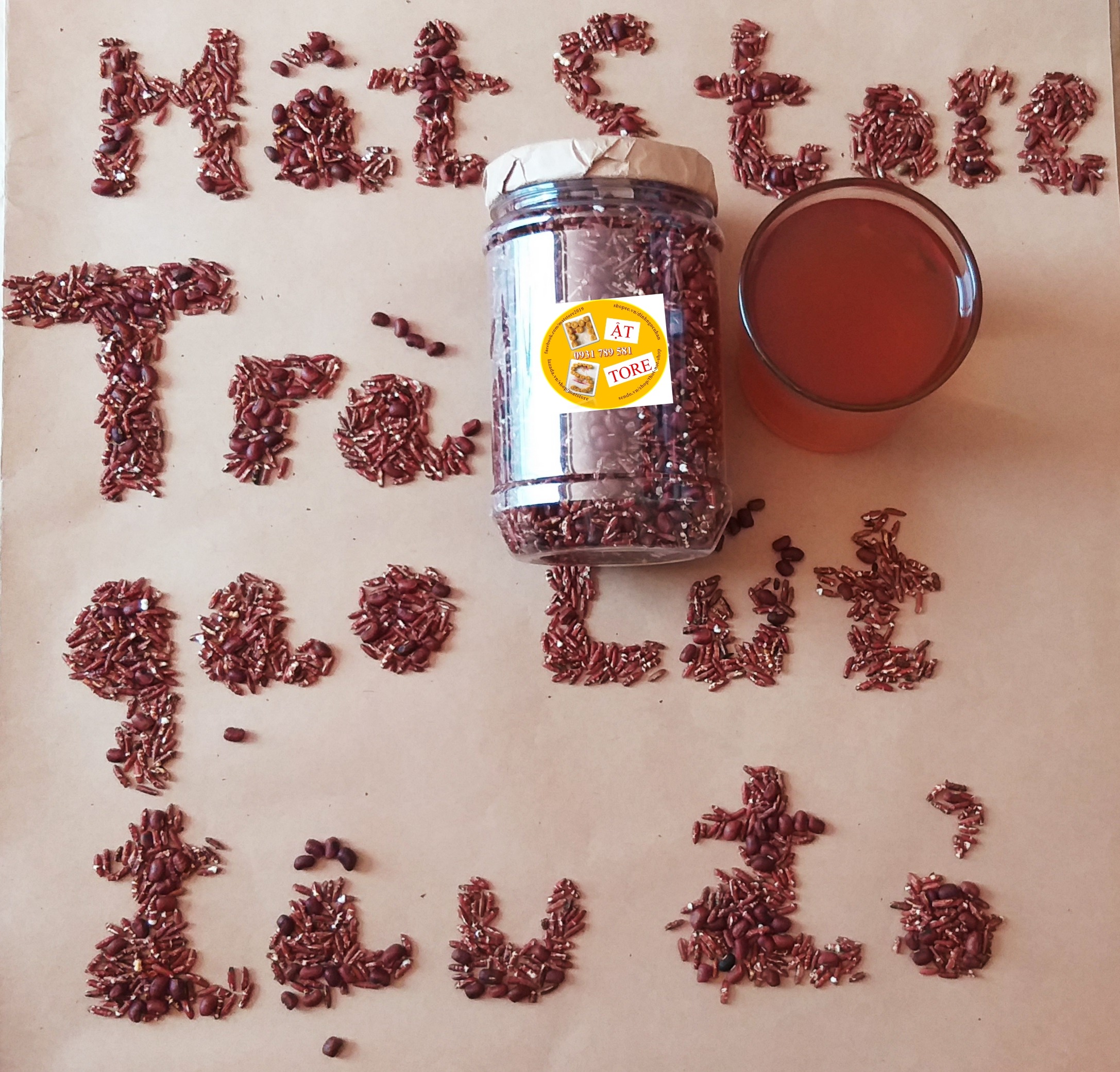 500G TRÀ GẠO LỨT ĐẬU ĐỎ MẬT STORE THỰC DƯỠNG OHSAWA