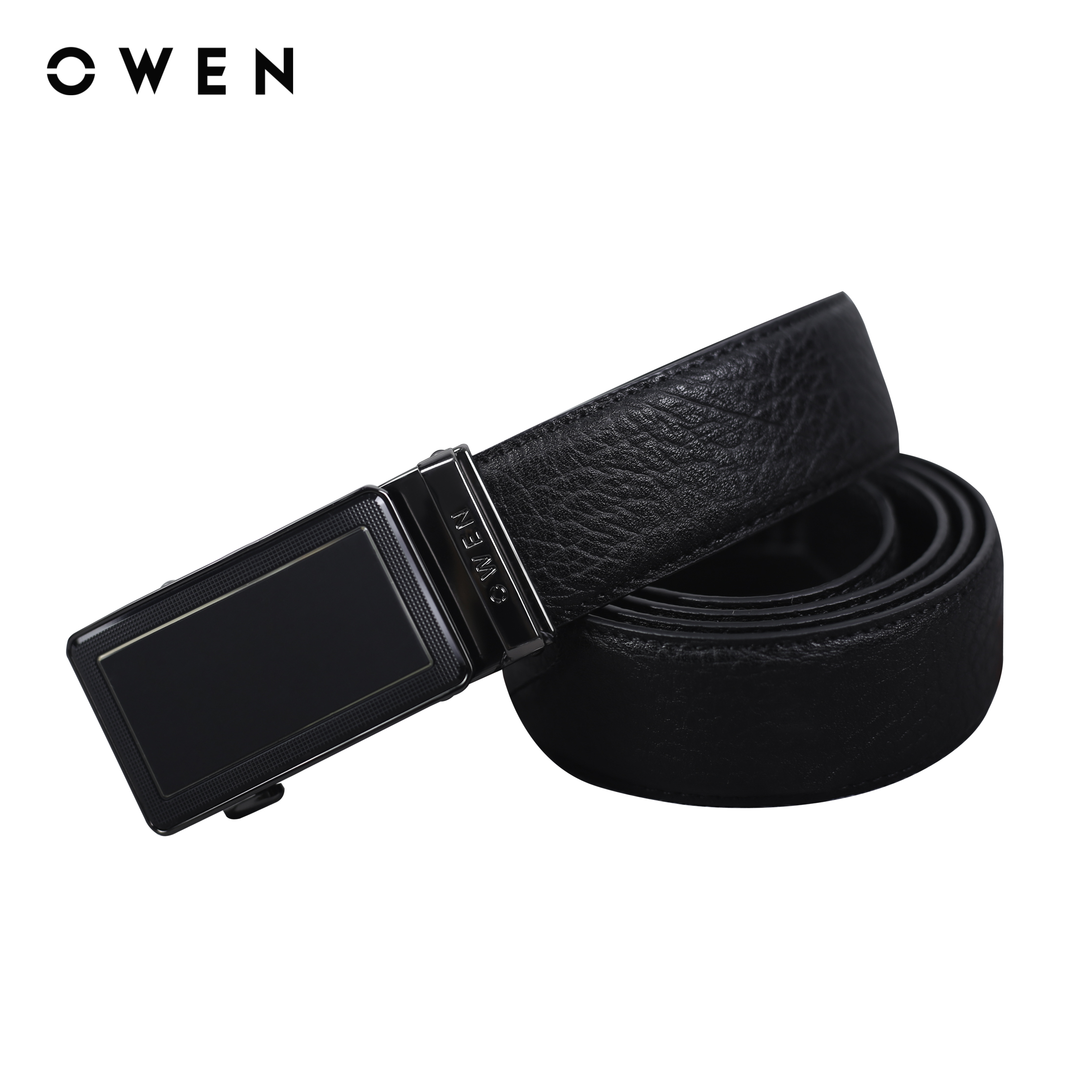 Owen - dây lưng belt233272 màu đen chất liệu da thật