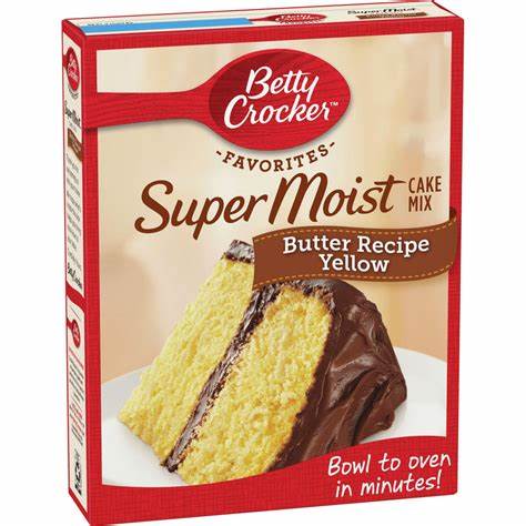 Bột Bánh Vị Bơ Super Moist Butter Recipe Yellow Cake Mix Betty Crocker 432g