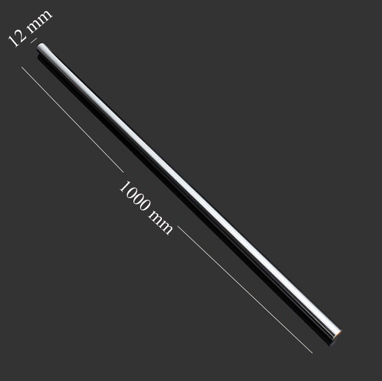Tùy chọn - Trục thép Inox tròn đặc đường kính phi 12mm dài 300 - 1000mm dùng làm thanh trượt tuyến tính máy CNC