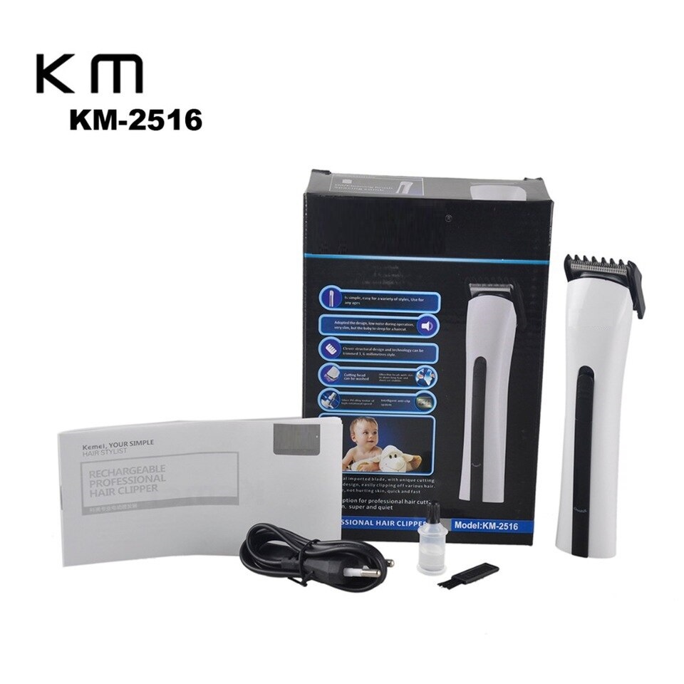 TÔNG ĐƠ CẮT TÓC TRẺ EM KM-2516  [Tông đơ hớt tóc - Tông đơ trẻ em - Máy hớt tóc - May cắt tóc ]