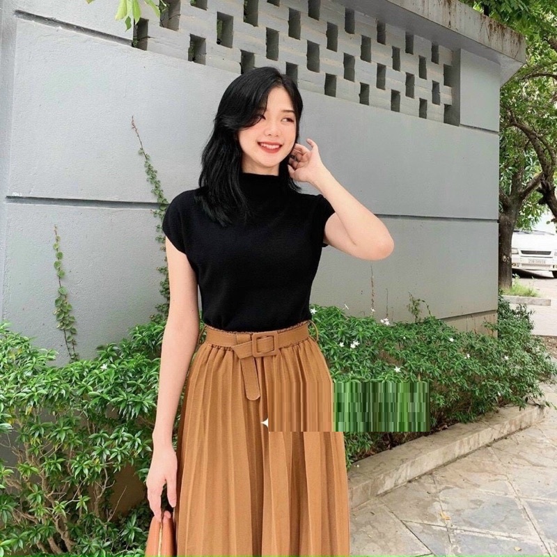 áo len cổ cao - áo len TAY HẾN  tôn da tôn dáng