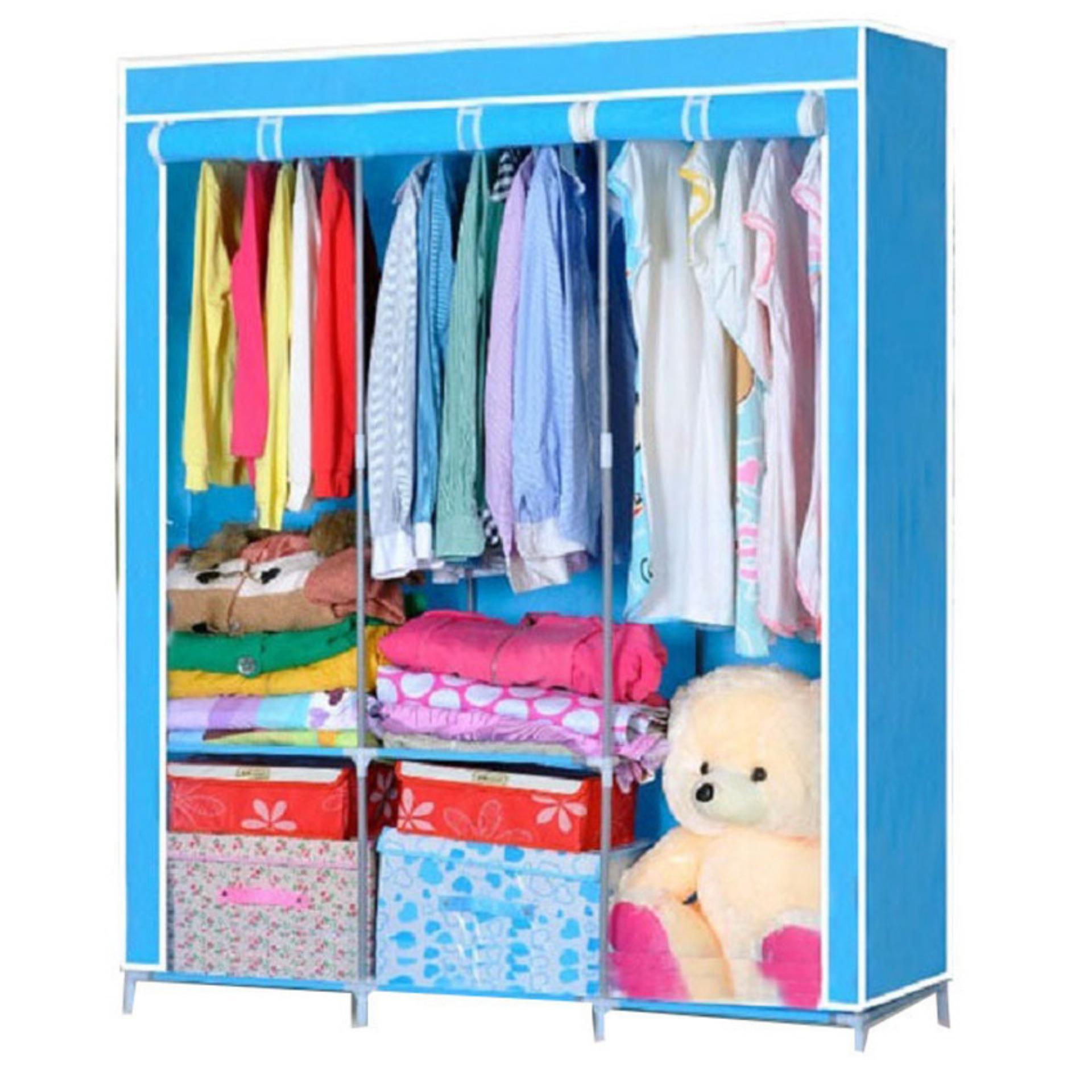 Tủ vải cỡ đại 3 buồng 8 ngăn cao cấp