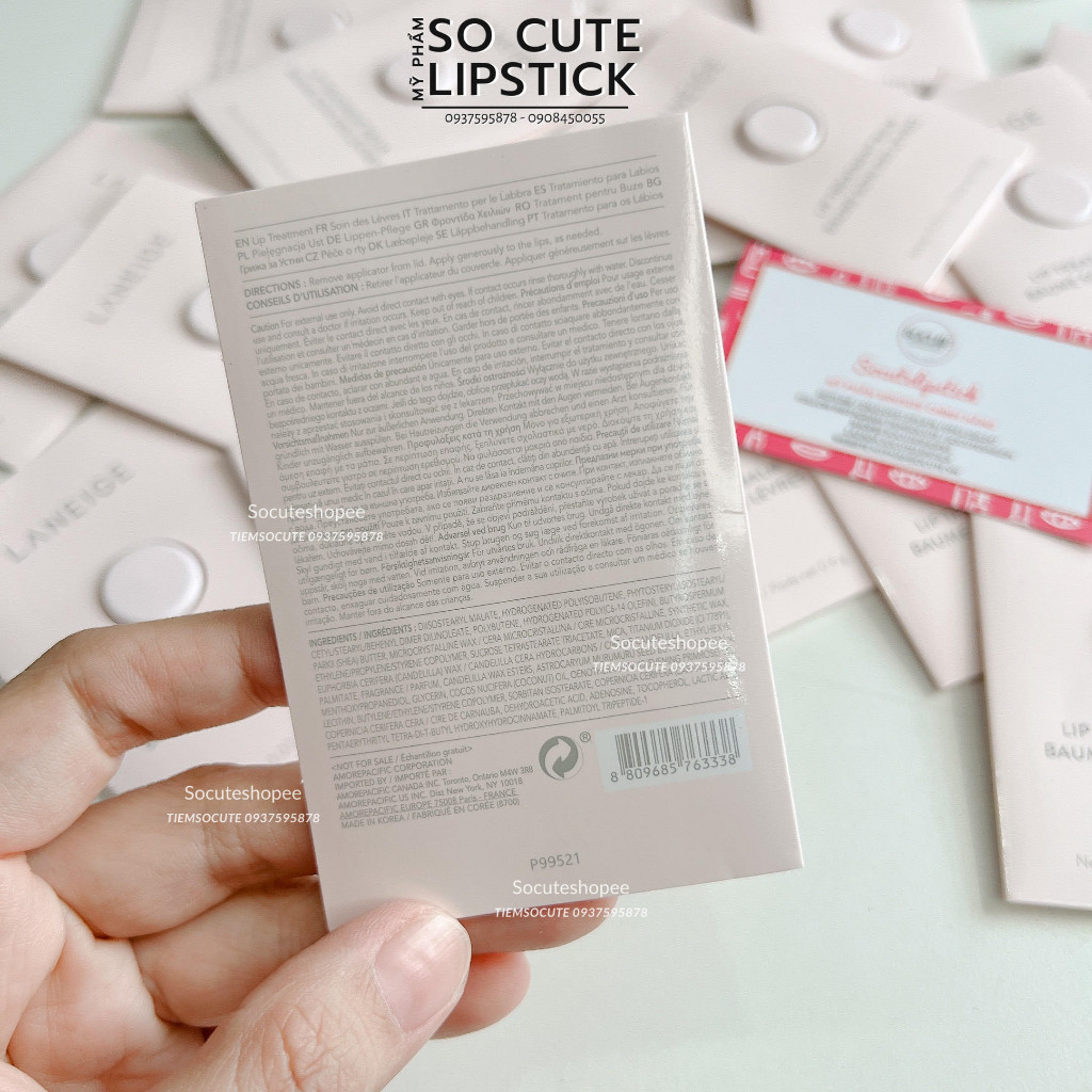 Sample Mặt Nạ Ngủ Cho Môi Lanei Lip Sleeping Mask Sample 0.8gr / Minisize 3gr NHIỀU MÙI