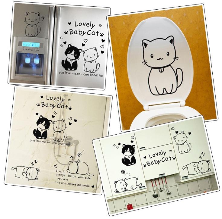 Decal dán tường Mèo xinh- T156-vivadecal