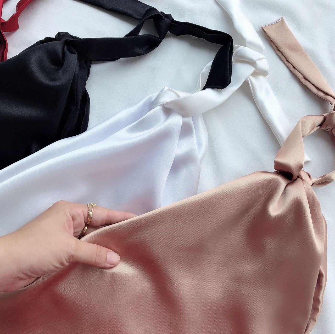Áo yếm phi bóng hở lưng tròng cổ so sexy 1122A19B1