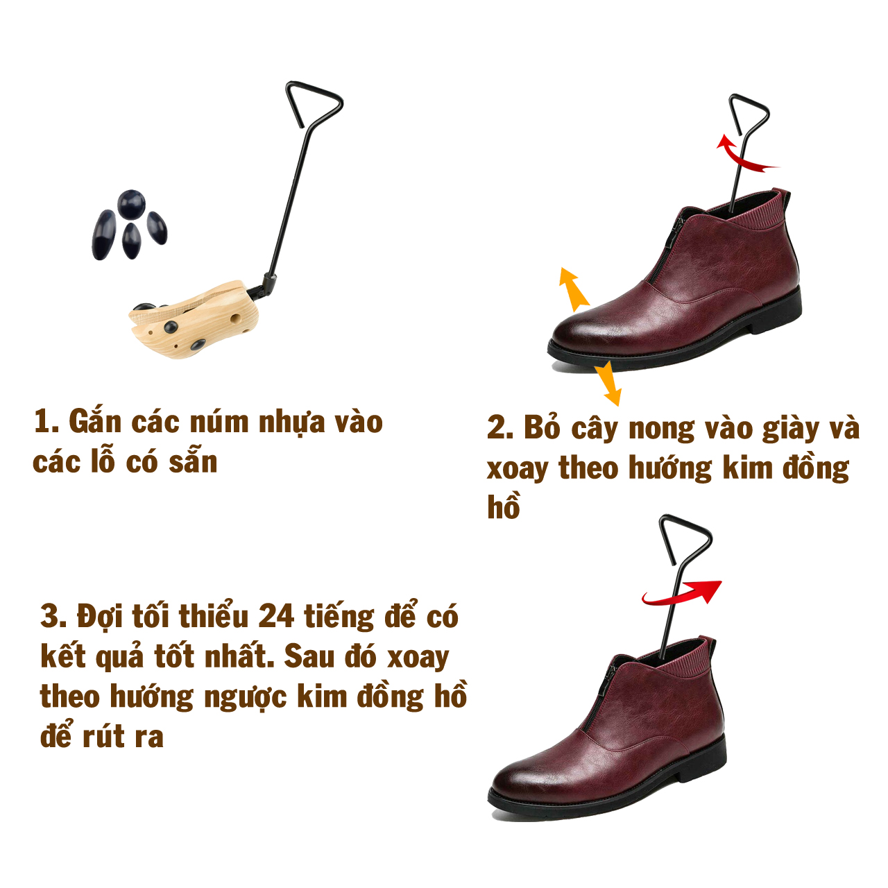 Cây nong giày boot, giày bốt giúp nới chiều rộng đôi giày – boot stretcher