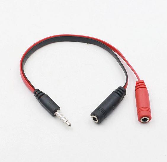 Dây chia jack loa chuẩn 3.5 từ 1 ra 2 (Đen)