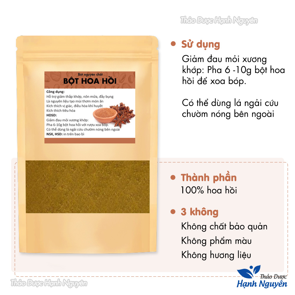 Bột hoa hồi 100g, bột đại hồi, nguyên chất, thơm, mịn, gia vị nấu ăn, làm bánh, ướp thịt, đồ nướng