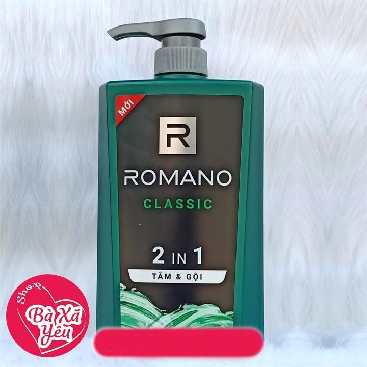 Dầu tắm gội Romano Classic 650g