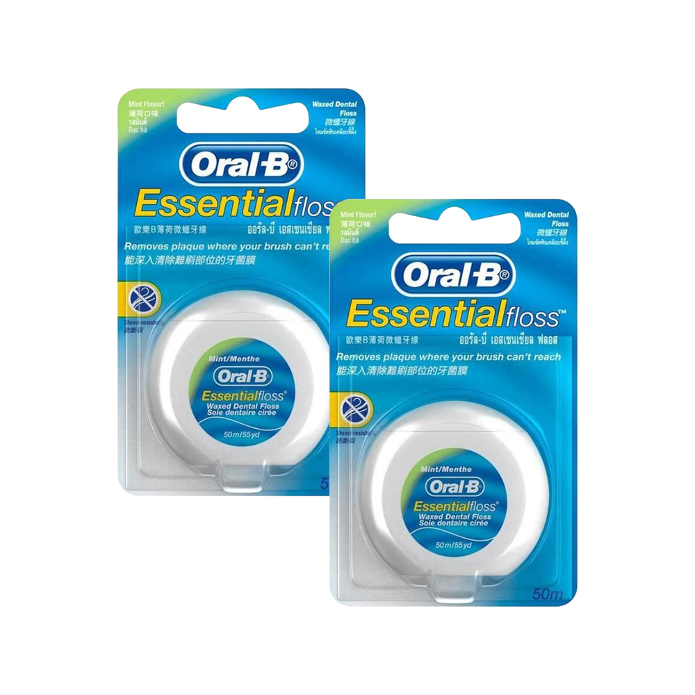 Combo 2 Chỉ Nha Khoa ORAL-B Essential Floss Bạc Hà Hộp 50M