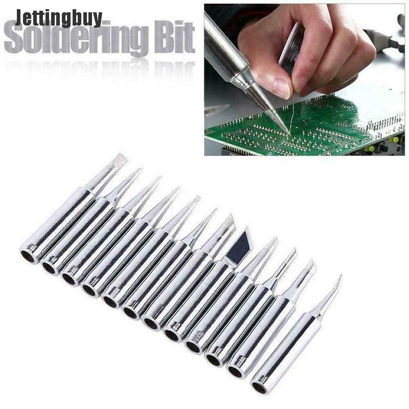 Jettingbuy 12pcs Soldering Iron Tips 900M-T For Hakko 936/937/928 Soldering Station T Sale