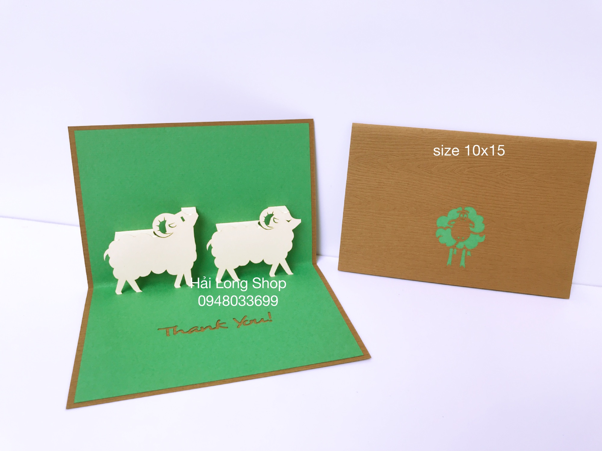 Con Cừu - Sheep - Thank you - Thiệp 3D