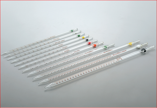 Pipet thủy tinh các thể tích 1ml đến 50ml dùng hút hóa chất mẫu thí nghiệm