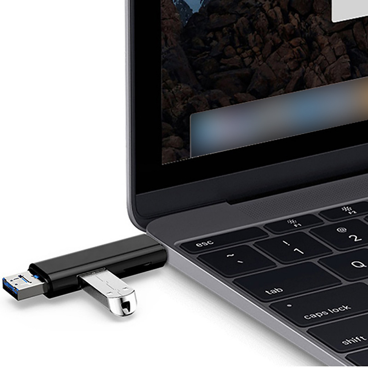 Đầu đọc thẻ - Reader OTG Smart 3in1 USB/MicroUSB/Type-C (MicroSD)