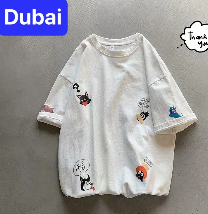 ÁO THUN TEEN PHOM FORM RỘNG TAY LỠ NAM NỮ UNISEX TICKER HOT TREND NEW ULZZANG NHẬT BẢN - DUBAI FASHION