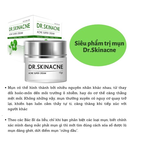 kem mụn dr skinance
