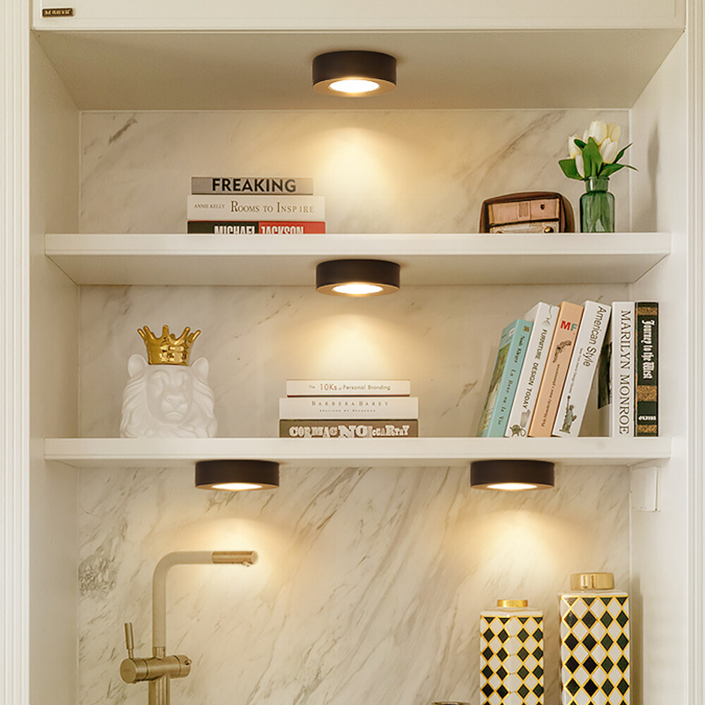 Vimite 5W LED Ceiling Light Aluminum Material Super Bright Slim Surface Eyeball Cabinet Mini Light Easy Installation Bedroom Kitchen Indoor Home Store Display Light