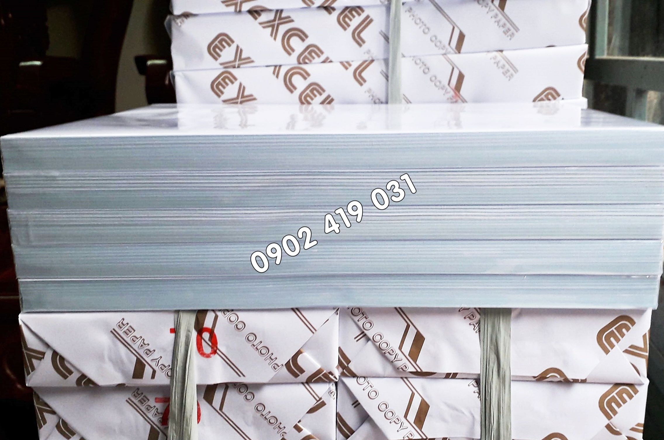 Giấy in decal đế xanh A4 ( Xấp 100 tờ )