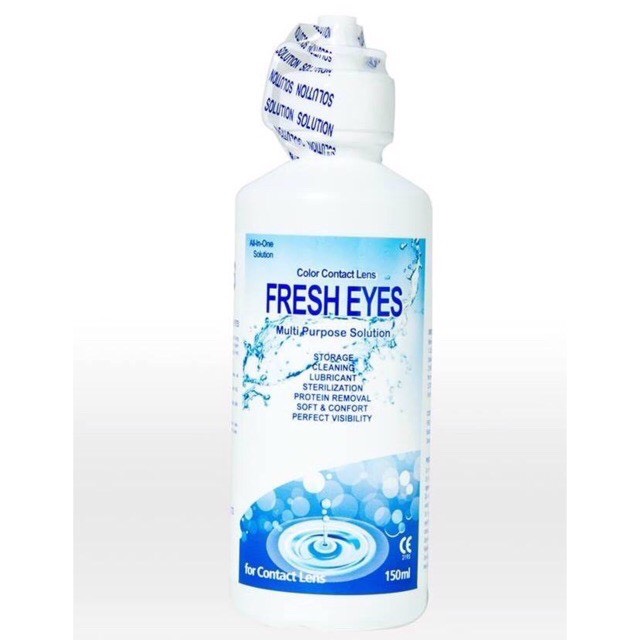 Nước ngâm lens fresh Eyes dung lượng 150ml ( chuyên dụng cho lens mắt) Kho sỉ lens